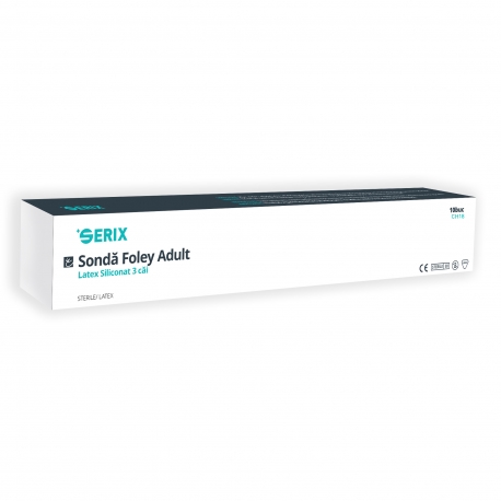 Sonda Foley Adult, 3 cai CH18 SERIX 10 Buc
