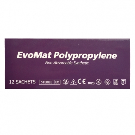 EvoMat Polypropylene 12 fire sutura polipropilen 4/0 cu ac 18mm ½ Dr.Mayer
