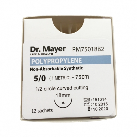 EvoMat Polypropylene 12 fire sutura polipropilen 2/0 cu ac 18mm ½ Dr.Mayer