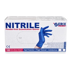 Set 100 Manusi de Examinare Nitril Nepudrate Serix Slim (S)