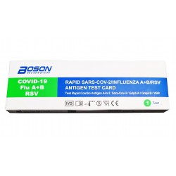 Test Rapid Ag. Combo 4-in-1: Covid19 + Gripa A + Gripa B + RSV, Nazofaringian, Boson, 1 buc