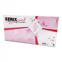 Set 100 Manusi de Examinare Nitril Roz, Nepudrate, Serix Pink (S)