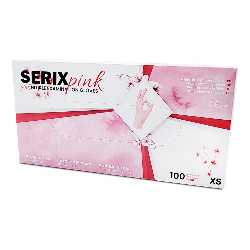 Set 100 Manusi de Examinare Nitril Roz, Nepudrate, Serix Pink (XS)