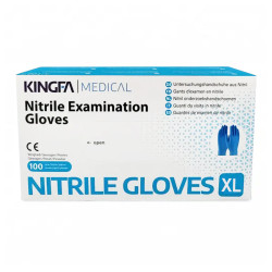 Set 100 Manusi de Examinare Nitril Nepudrate Albastre Kingfa (XL)