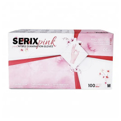 Set 100 Manusi de Examinare Nitril Roz, Nepudrate, Serix Pink (M)