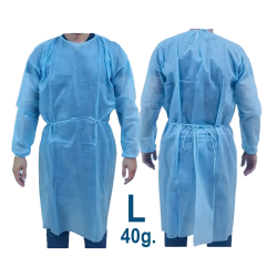 Halat Medical Vizitatori - L, Grosime Dubla (40 GR), Blue, 10 buc, Serix