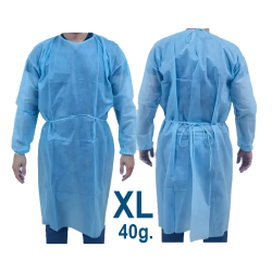 Halat Medical Vizitatori - XL, Grosime Dubla (40 GR), Blue, 10 buc, Serix