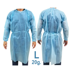 Halat Medical Vizitatori PP, 20 GR, Blue, L, 10 buc, Serix