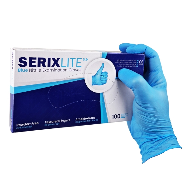Set 100 Manusi de Examinare Nitril Nepudrate Serix Lite (XL)