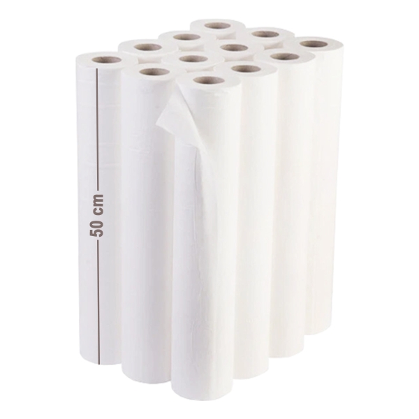 Outlet: Role Medicale tip Cearceaf, 2 straturi, 50cm x 50m, Serix, 12 role/set, (Cutie Deteriorata)