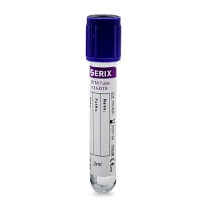 Set 100 Vacutainere Hematologie (mov) 2 ML, K3 EDTA , PET, Serix