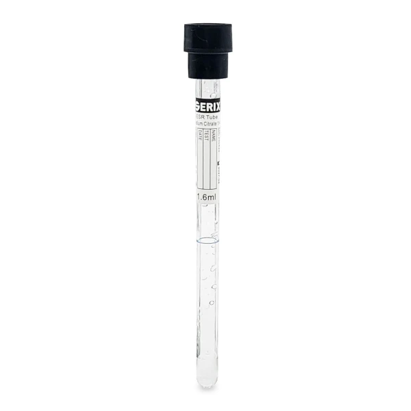ps-44363 Vacutainer VSH 1,6ml, 8 x 120mm, STICLA, Dop Negru, Serix, 100 buc/set, 12 set/BAX