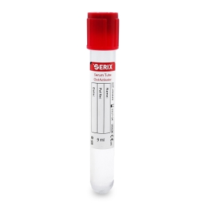 Set 100 Vacutainere Biochimie (rosu) 9 ML, Clot activator, PET, Serix
