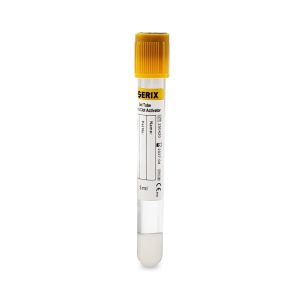Set 100 Vacutainere Biochimie (galben) 5 ML, Clot Activator si Gel Separator, PET, Serix