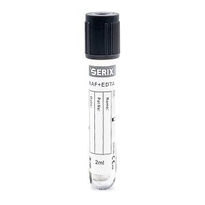 Set 100 Vacutainere Glicemie (gri) 2 ML, NAF + EDTA, PET, Serix