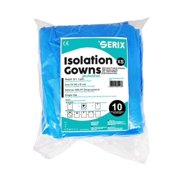 Halat Medical Vizitatori PP, 20 GR, Blue, XS (pediatric), 10 buc, Serix