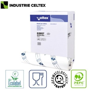 Rola din hartie tip cearceaf, 100% celuloza pura, 2 straturi, 60cm x 50m, Medilux, 9 role/bax